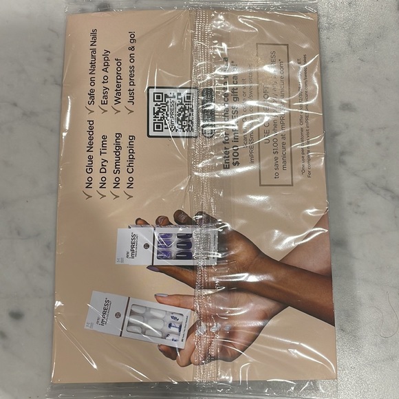 NEW imPRESS Press-On Manicure 30 Nails Including 6 Accents No Glue Needed - Picture 4 of 4